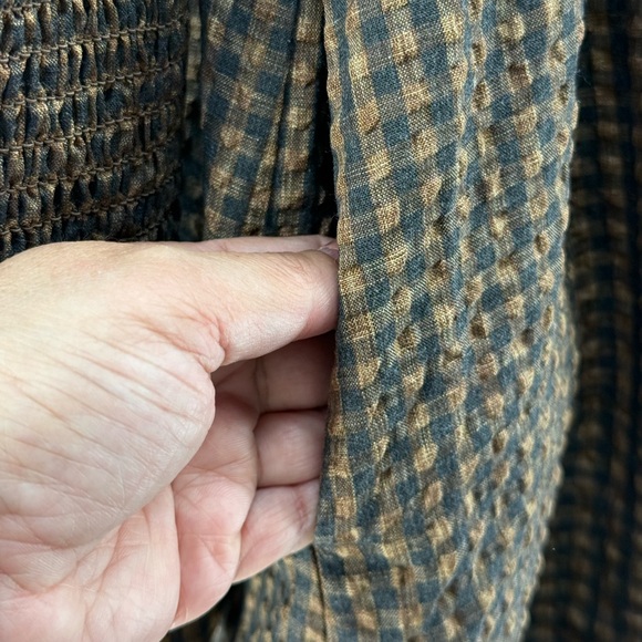 Petal & Pup Cyrena Long Sleeve Brown Maxi Dress Romantic Puff Sleeve Size XL - Picture 10 of 12